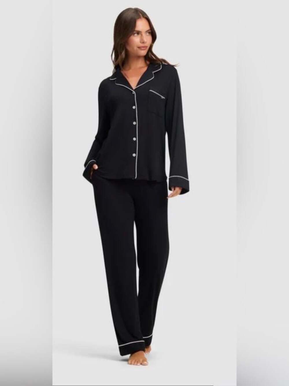 Cozy Earth Bamboo Stretch-Knit Pajama Pant in black - Small TALL NWT - Picture 2 of 5